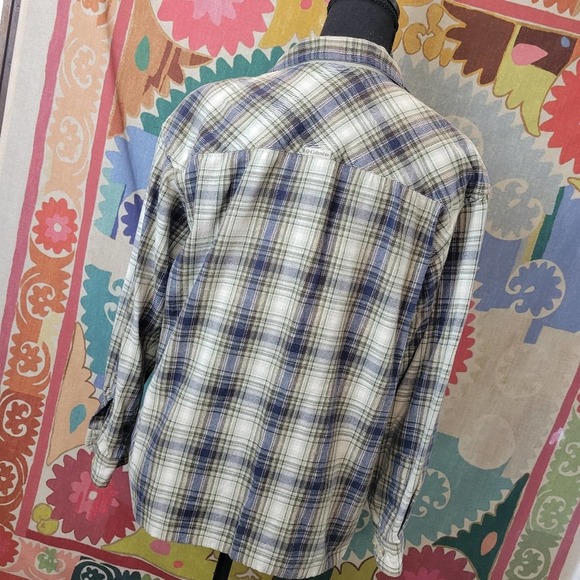 Womens Columbia 1/4 Zip Pullover Cotton Medium Plaid - Picture 13 of 16